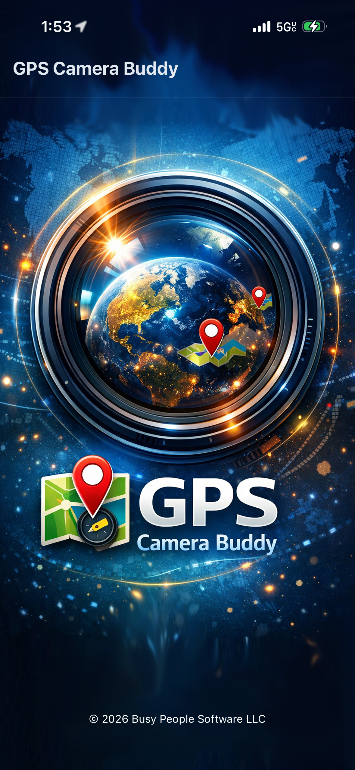 GPS Camera Buddy app screenshot