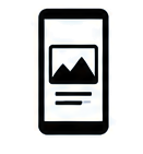 Phone displaying a photo